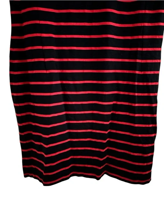 Banana Republic Striped V-Neck Midi Dress, P2P:19-21”, L:36 - Picture 4 of 8